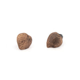 bronze string of hearts succulent earring studs