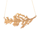 gold vermeil cedar sprig statement necklace