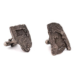 sterling silver tree bark cufflinks 2