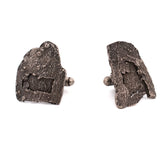 sterling silver tree bark cufflinks 2