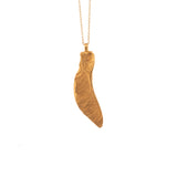 gold vermeil maple seed necklace 1