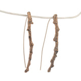 bronze twig earrings