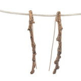 bronze twig earrings
