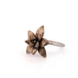 bronze floral succulent ring 1