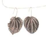sterling silver peperomia leaf earrings 2