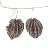 sterling silver peperomia leaf earrings 2