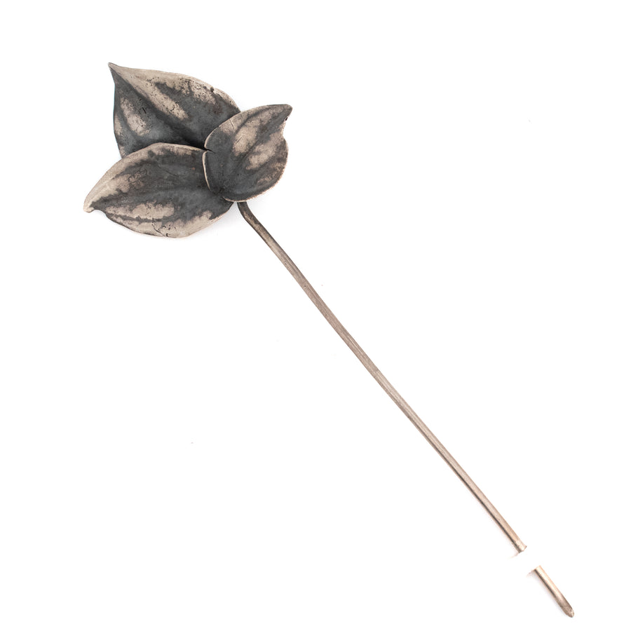 sterling silver peperomia leaves hair or shawl pin