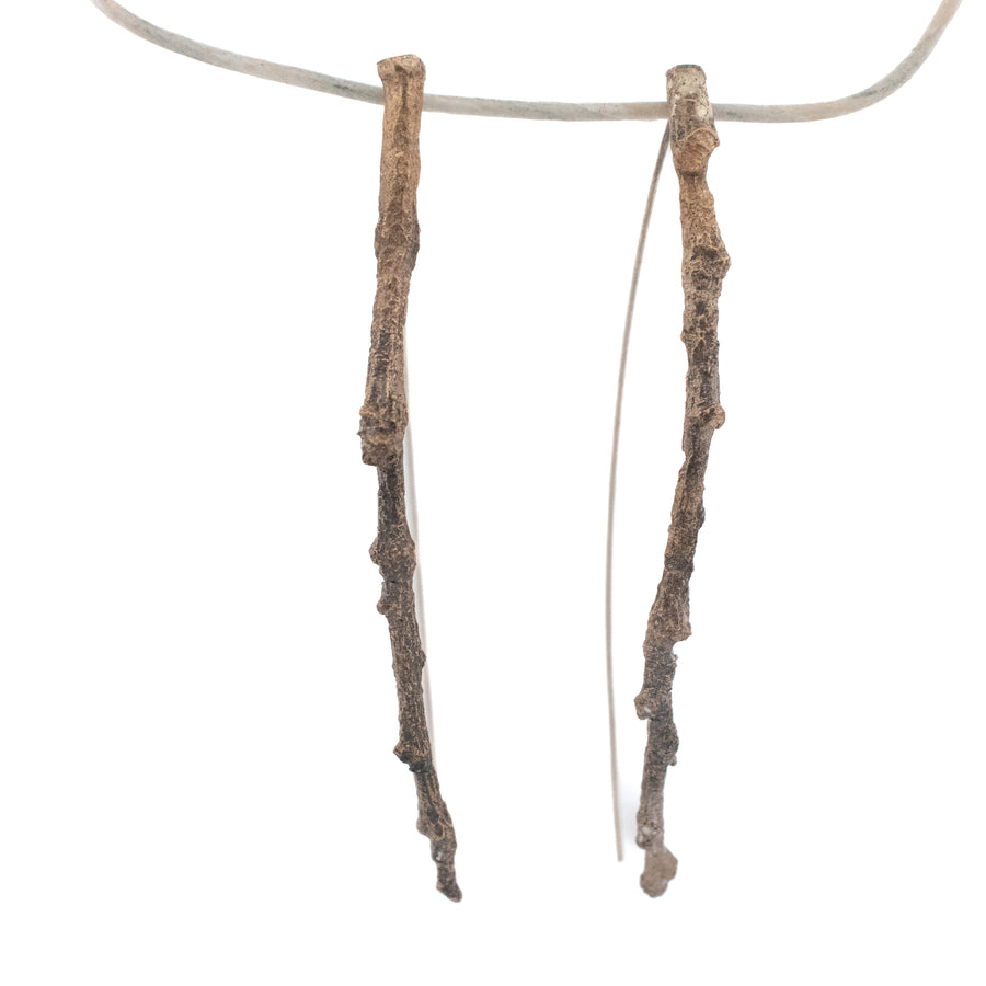 bronze long twig earrings 2