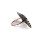 sterling silver horizontal tree bark ring 3