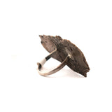 bronze horizontal tree bark ring