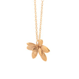 gold vermeil large floral succulent necklace 4