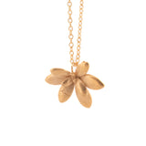 gold vermeil large floral succulent necklace 4