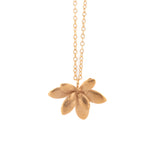 gold vermeil large floral succulent necklace 4