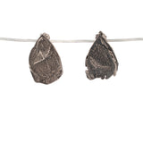 sterling silver rose petal earrings