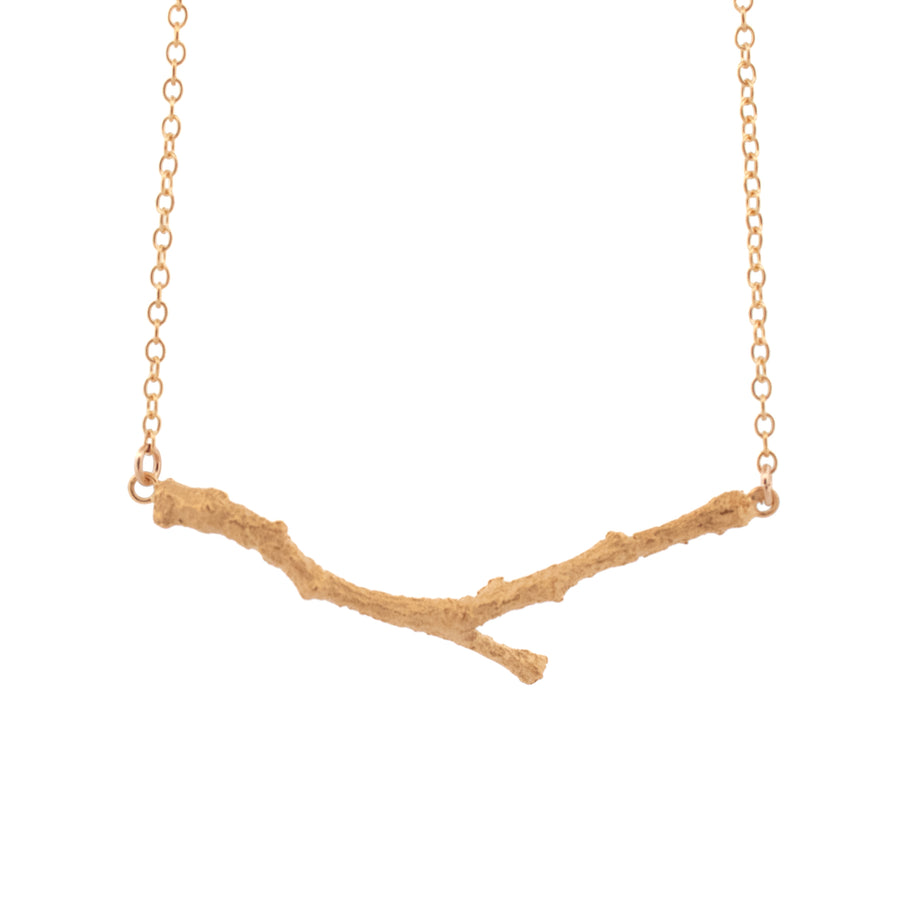 gold vermeil twig necklace 1