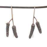 sterling silver birch catkin earrings