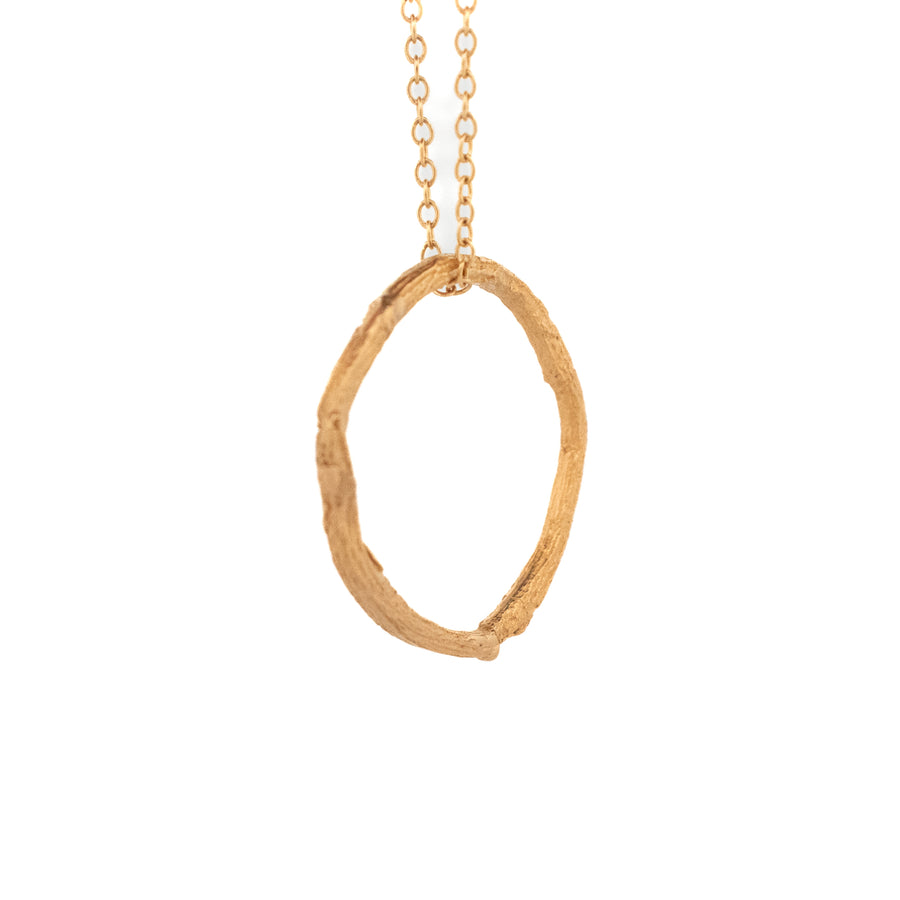 gold vermeil willow ring necklace