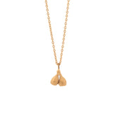 gold vermeil eucalyptus seed pod bunch necklace