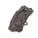 sterling silver vertical tree bark ring 1