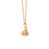 gold vermeil eucalyptus seed pod bunch necklace