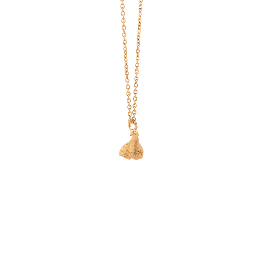 gold vermeil eucalyptus seed pod bunch necklace