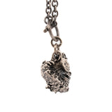 sterling silver giant poppy pod necklace