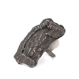 sterling silver vertical tree bark ring 1