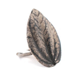 sterling silver peperomia shield ring 1