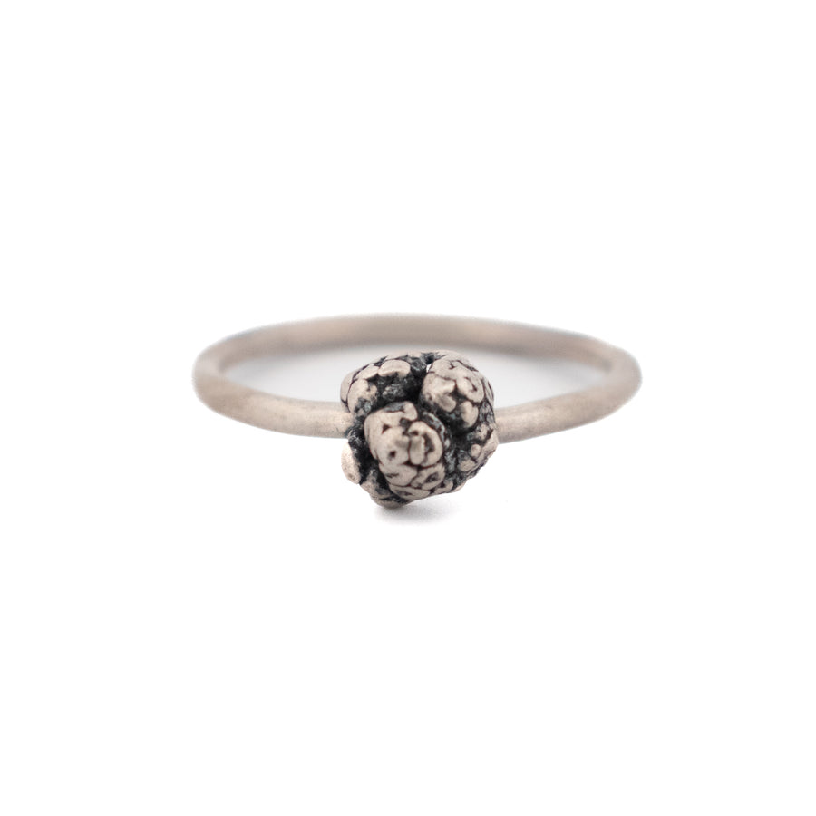 sterling silver mulberry leaf bud ring 2