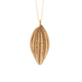 gold vermeil peperomia leaf necklace 1