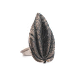 sterling silver peperomia shield ring 2