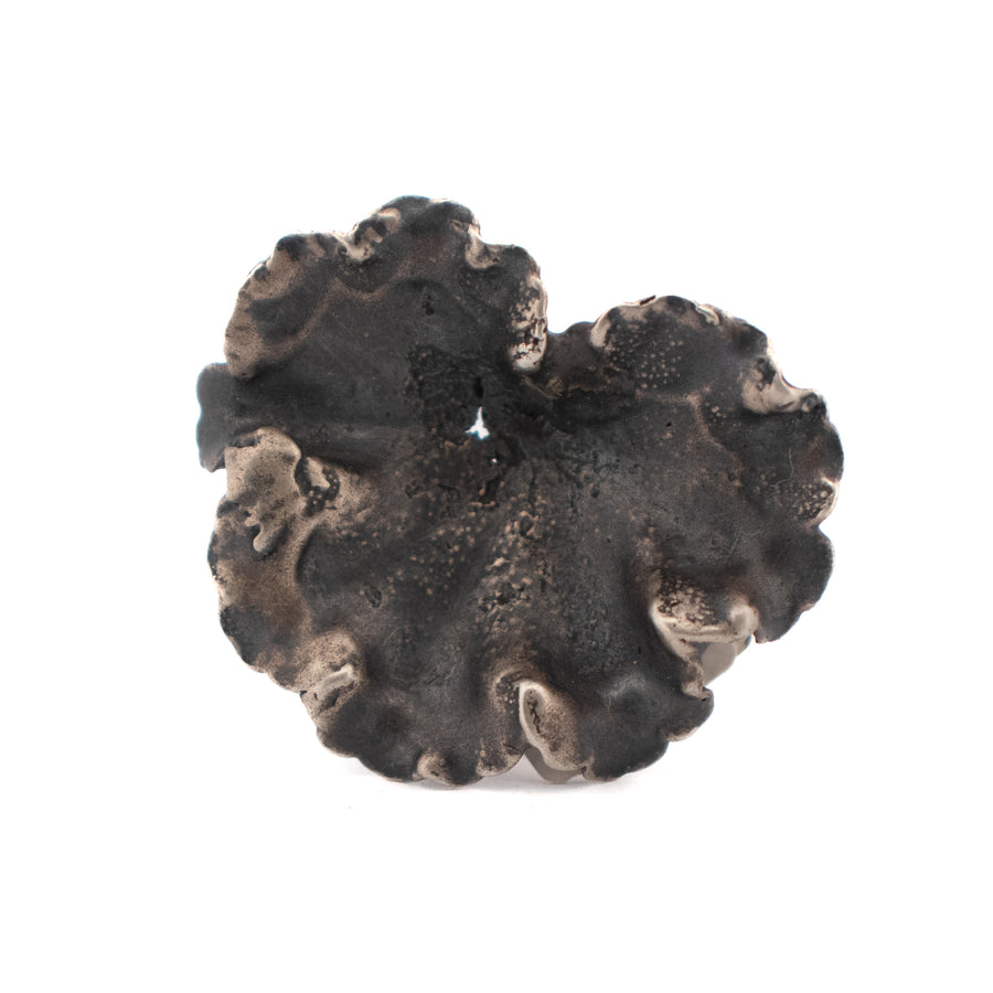 sterling silver geranium leaf ring