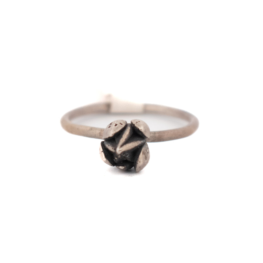 sterling silver succulent's flower ring