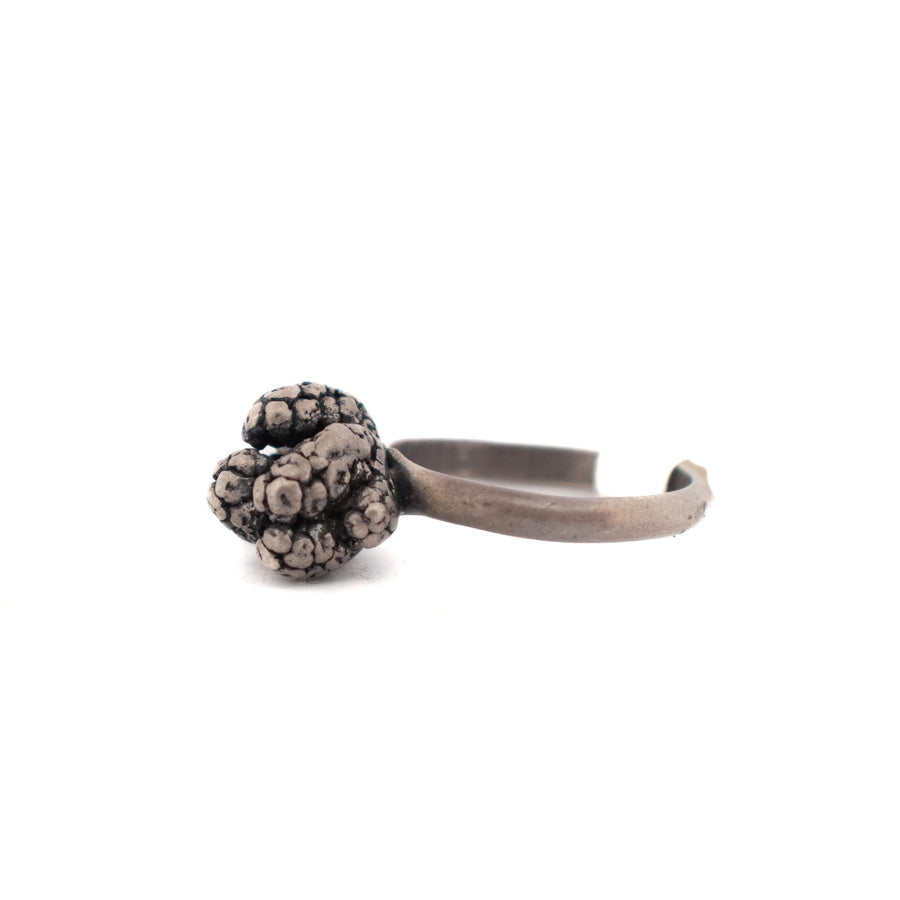 sterling silver mulberry leaf bud ring 1