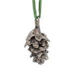 pewter pine cone holiday ornament