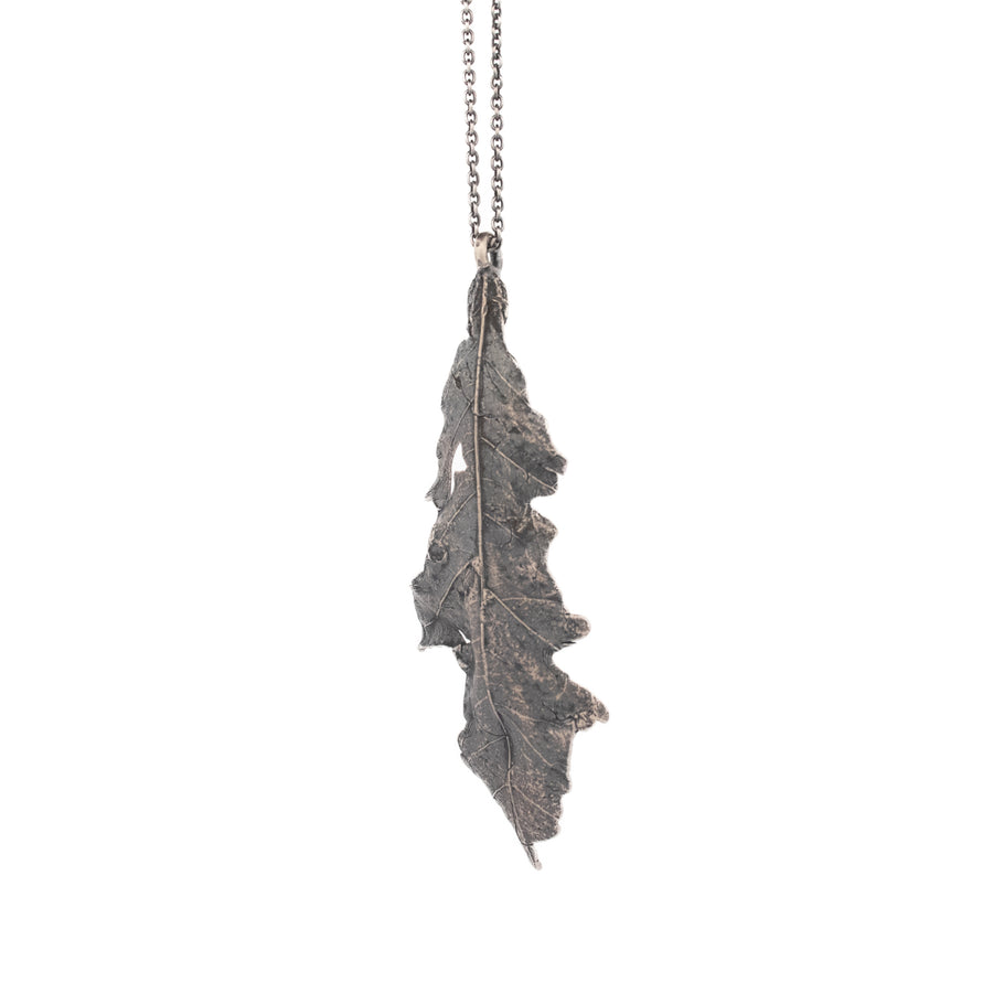 sterling silver oak leaf necklace