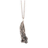 sterling silver morel mushroom necklace