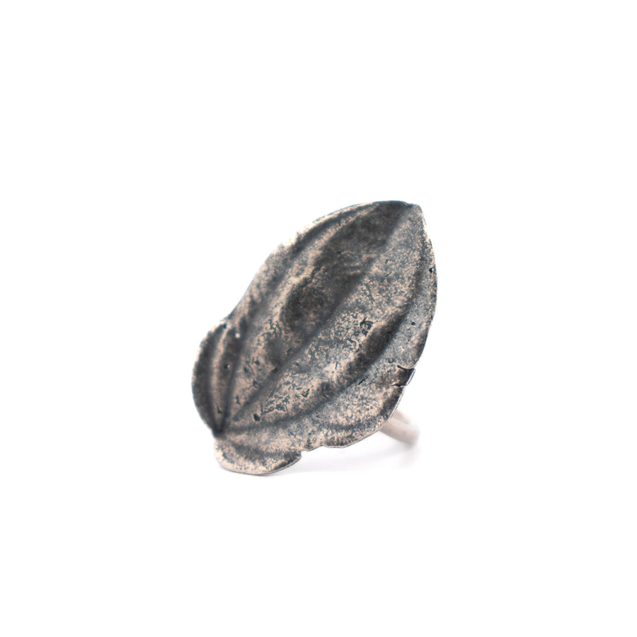 sterling silver peperomia shield ring 3