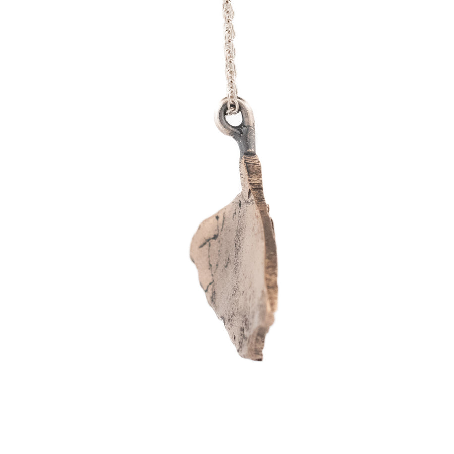 bronze ginkgo leaf necklace 2