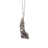 sterling silver morel mushroom necklace