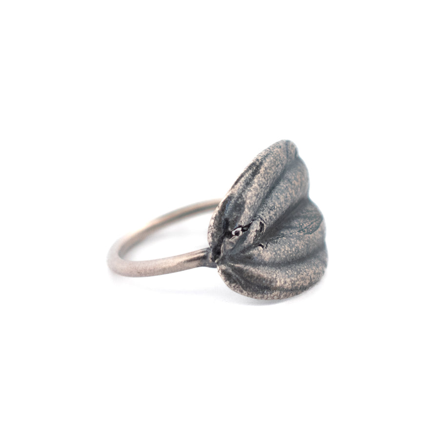 sterling silver peperomia leaf wrap ring 1