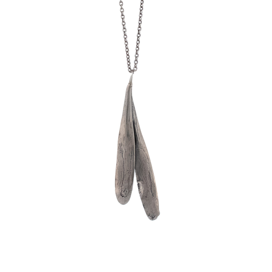 sterling silver ash seed necklace