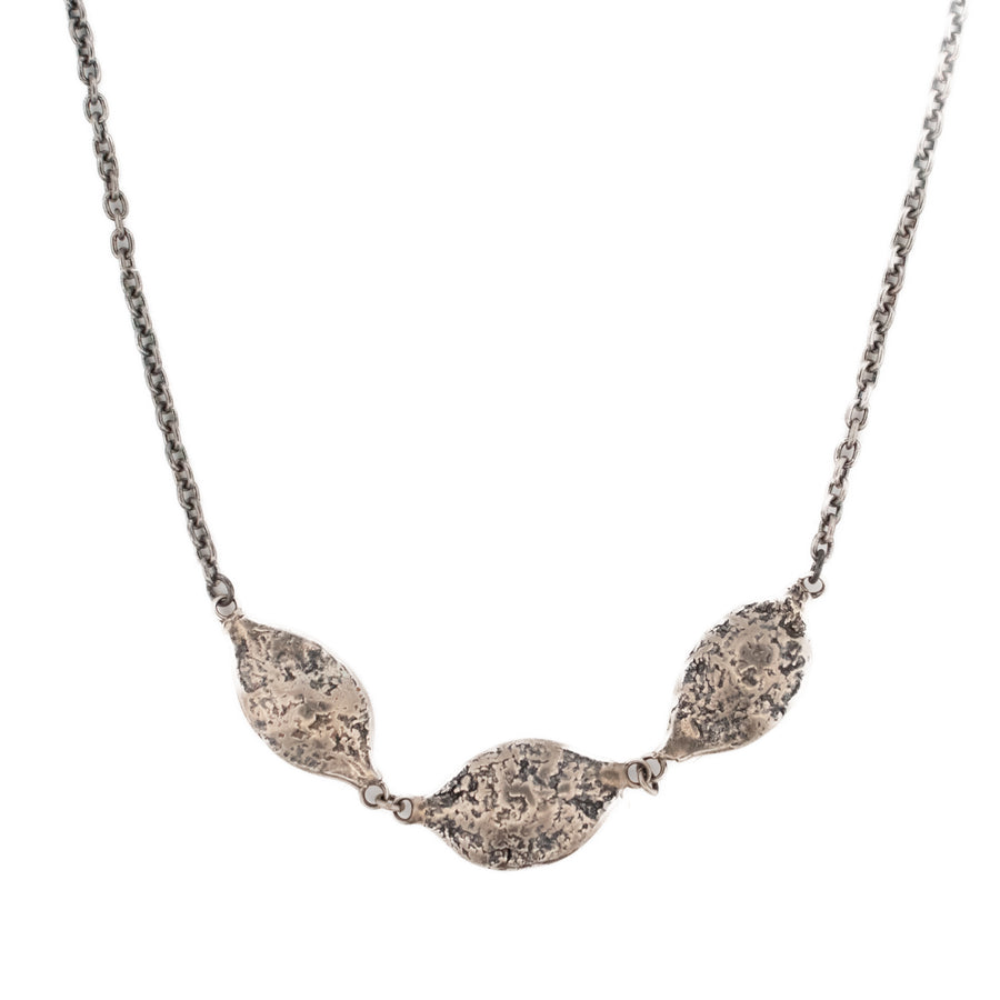 sterling silver palo verde seed pod link necklace