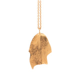 gold vermeil single leaf holiday cactus necklace