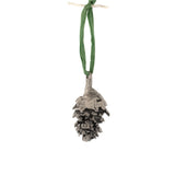 pewter pine cone holiday ornament