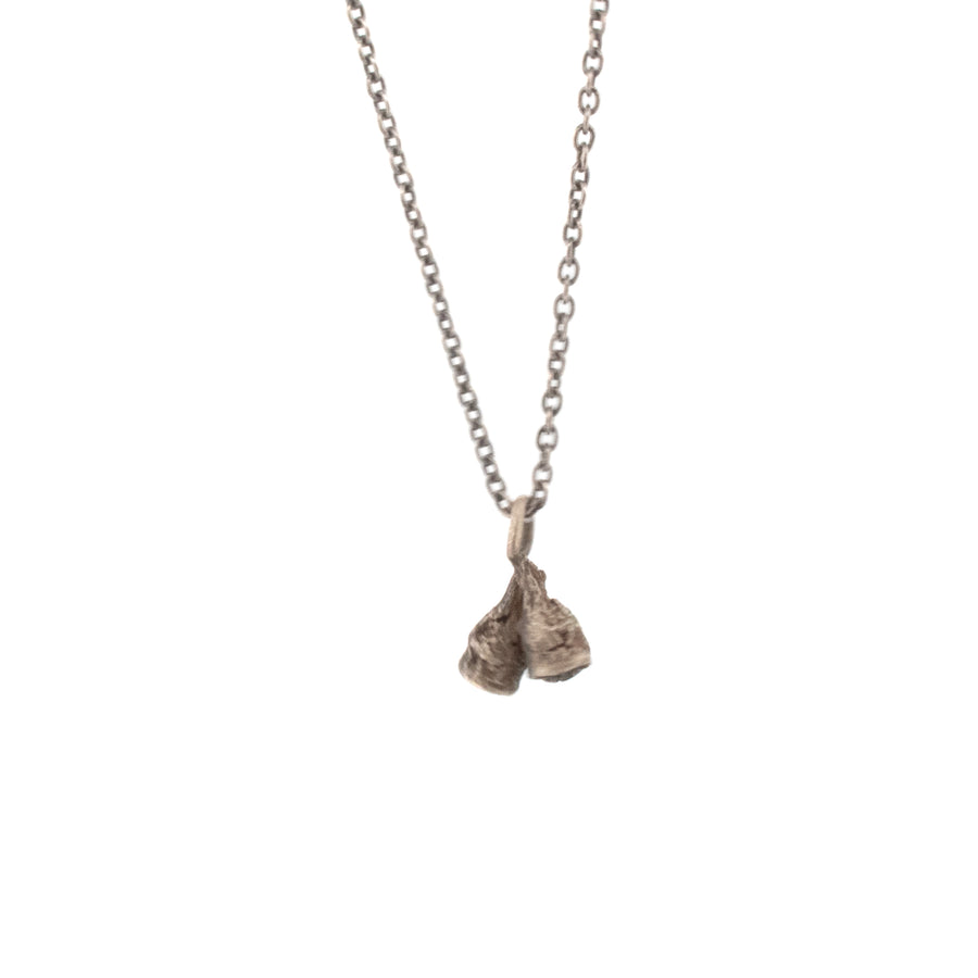 sterling silver eucalyptus seed pod bunch necklace