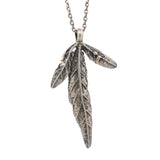 sterling silver cannabis leaf pendant necklace