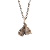 sterling silver eucalyptus seed pod bunch necklace