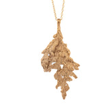 gold vermeil vertical cedar sprig necklace