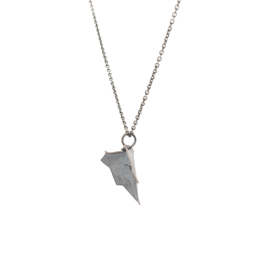sterling silver senecio spearhead succulent necklace